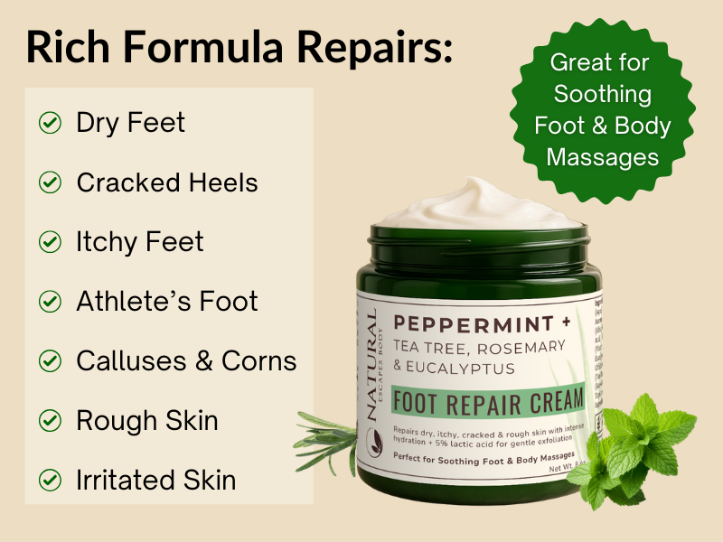 bottle of foot cream for dry cracked feet and heels foot lotion for women men callus remover