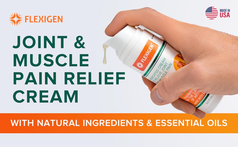 Flexigen Pain Relief Cream – fast-absorbing OTC formula for joint discomfort and muscle tension