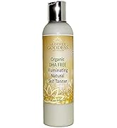 Glimmer Goddess Organic DHA FREE Self Tanner - (Dark) Sunless Tanning Lotion 8 oz