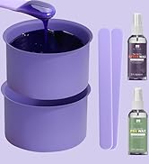 BLITZWAX 2 Silicone Wax Pot Liners for Hair Removal Purple Wax Warmer Bowls and Wax Sticks