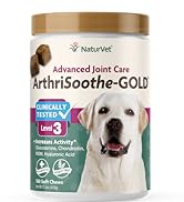 NaturVet ArthriSoothe-Gold Level 3 Advanced Joint Care for Dogs – Soft Chew Dog Supplement with G...