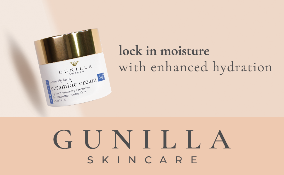 Ceramide Cream A17 jar lock in moisture with enhanced hydration GUNILLA skincare