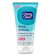 Clean & Clear Deep Action Oil-Free Exfoliating Facial Scrub for Deep Pore Cleansing, Cooling Face...
