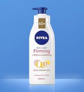 NIVEA Firming Body Lotion Q10 + Argan Oil (400 ml), Nourishing Firming Cream with Q10 and Argan O...