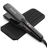 Annlary 1.75 Inches Flat Iron Hair Straightener with Heat Resistant Silicone Mat Pouch, Professio...