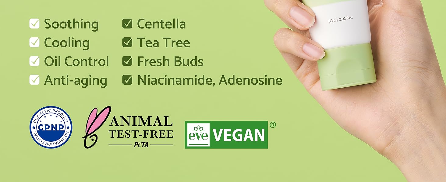 Tea Tree CICA Soothes Calms Irritated Troubled Red Damaged Sensitive Acne Prone Skin