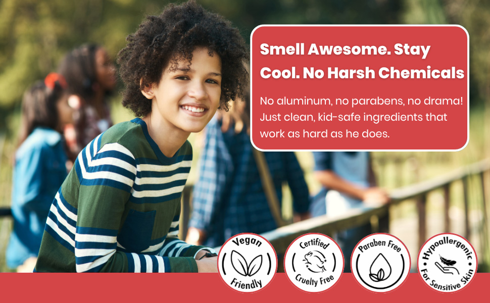 stick deodorant for kids deodorant safe for children natural deodorant for preteens 