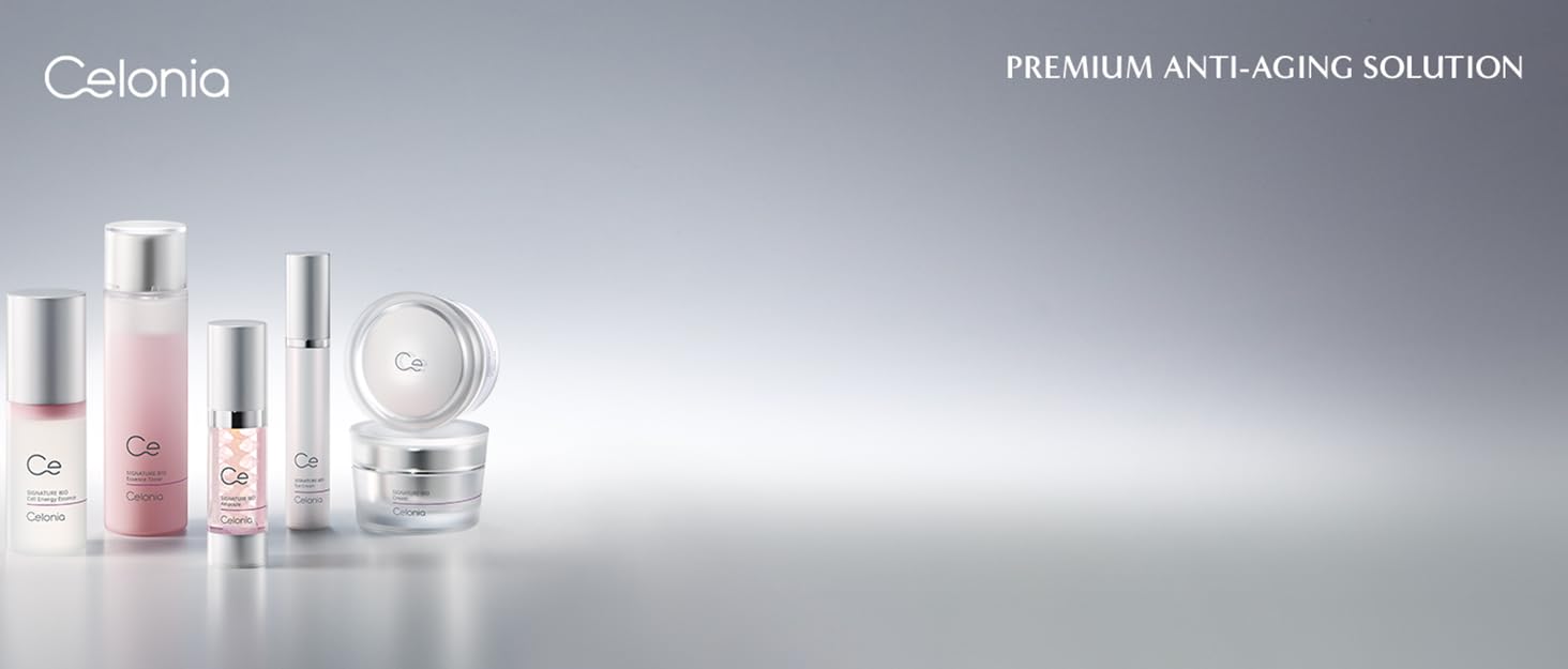 Celonia premium anti-aging skincare set with serum, cream, and essence for youthful radiant skin