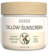 Beef Tallow Sunscreen with Zinc Oxide: Tallow & Zinc Oxide Instant Sun Protection - Non Greasy Fo...