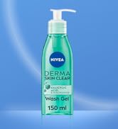 NIVEA Derma Skin Clear Face Wash Gel, 150ml (Pack of 1) | salicylic acid, niacinamide | deep clea...