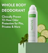 Whole body deodorant spray