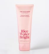 The Face Shop Rice Water Bright Foaming Facial Cleanser with Ceramide, Gentle Face Wash for Hydra...