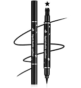 XINGXYUEL Double-headed Eyeliner Stamp Pencil Black Liquid Winged Eyeliner Stamp Pen Waterproof S...