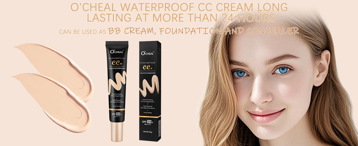 foundation full coverage cc cream with spf 50 makeup concealer tinted moisturizer for face