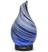 Essential Oil Diffuser Aroma Diffuser- 200 ml Art Glass Ultrasonic Cool Mist Oil Diffuser for Aro...