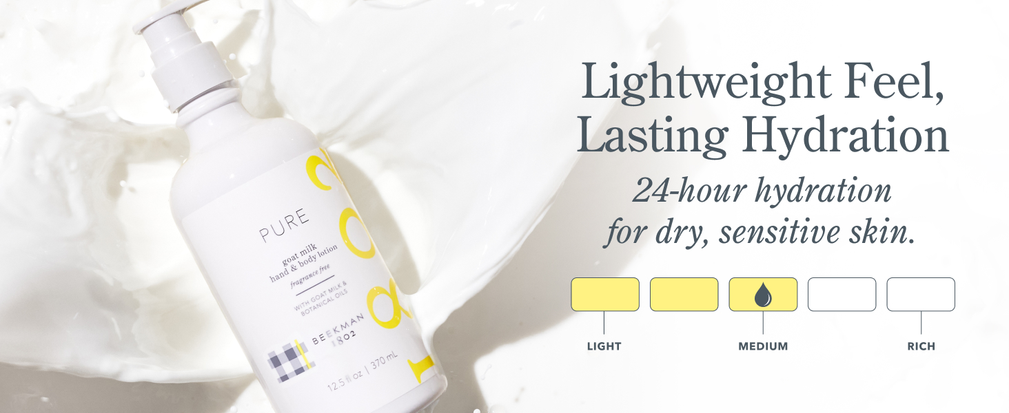 Pure unscented goat milk body lotion with jojoba oil for sensitive skin