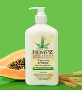 Hempz Herbal Body Moisturizer for Women with 100% Pure Hemp Seed Oil, Sugarcane & Papaya, 17 fl. ...