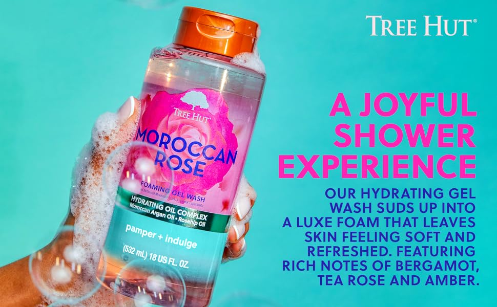 Tree Hut Moroccan Rose Foaming Gel Wash 