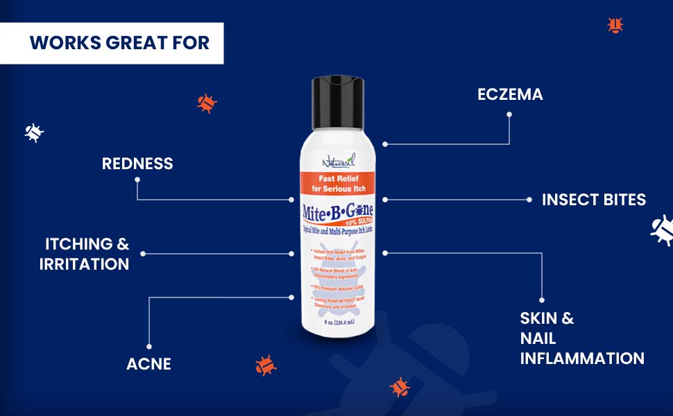 Works great for redness, itching, irritation, acne, bug bites, skin inflammation and eczema.