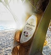 Bottle of Jergens Hydrating Coconut in a palm tree