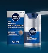 NIVEA Anti-Age Hyaluron SPF15 Moisturising Face Cream, 50ml (Pack of 1) | Anti-Wrinkle, Visibly R...