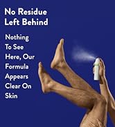 No residue graphic of whole body spray