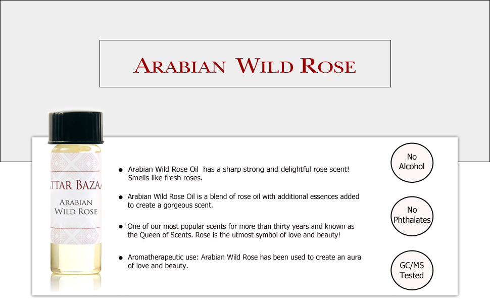 Attar Bazaar best perfume oils aromatherapy therapeutic grade essential oils Arabian Wild Rose