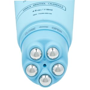 Rubbing Dots, multi roll on, 5 stainless steel spheres, washable head, pain relieving cream