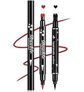 XINGXYUEL 2PCS Double-headed Eyeliner Stamp Pencil Black and Red Liquid Winged Eyeliner Stamp Pen...
