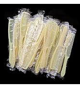 fafortune Combs (50 PCS), Individually Wrapped, Plastic, Yellow, Bulk Combs For Homeless, Suitabl...