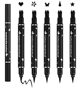 XINGXYUEL 5PCS Liquid Winged Eyeliner Stamp Pen Set - Double-headed Black Eye Liner Pencil - Long...