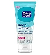 Clean & Clear Oil-Free Deep Action Exfoliating Facial Scrub, Cooling Daily Face Wash With Exfolia...
