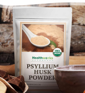 Healthworks Psyllium Husk Powder Organic - Raw - Certified Organic - Finely Ground Powder from In...