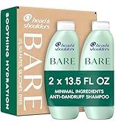 Head & Shoulders BARE Dandruff Shampoo Twin Pack, Sulfate-Free, Silicion-Free, Dye-Free, Eco-Frie...