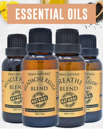 Range of essential oils & essential oils blend