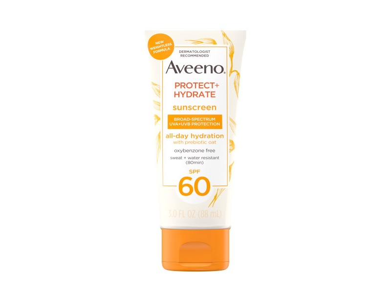 Aveeno Protect + Hydrate Sunscreen SPF 60 - squeeze bottle with flip cap