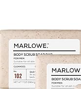 MARLOWE. No. 102 Men's Body Scrub Soap 7oz (Variety Trio) | Best Exfoliating Bar for Men | Made w...