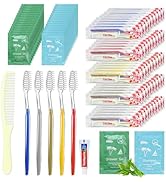 Bulk Hygiene Kits for Homeless,Disposable Toothbrushes with Toothpaste and Comb for Homeless Indi...