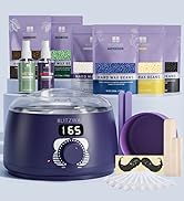 BLITZWAX Nose Wax Kit for Men and Women Hair Removal Digital Wax Pot Kit with Beard Stickers