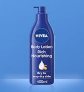 NIVEA Rich Nourishing Body Lotion, 400ml (Pack of 1) | Rich 72H Hydration, Deep Moisture Serum, I...