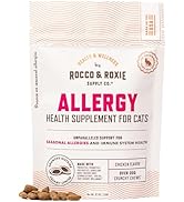 Rocco & Roxie Allergy Relief for Cats, Cat Supplements & Vitamins, Probiotics to Support Gut Heal...