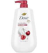 Dove Body Wash with Pump Revitalizante Cherry & Chia Milk, for Renewed, Healthy Looking Skin, Moi...