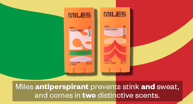 Hardworking antiperspirant in two scents