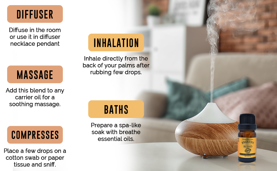 Diffuse, massage or inhale our breathe oil -  breath essential oils for kids