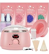 Waxing Kit -Digital Wax Warmer Machine for Hair Removal with 4 Packs of Hard Wax Beads & Silicone...