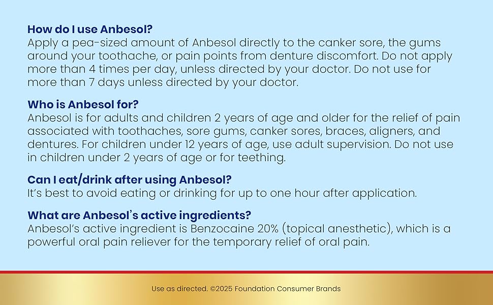 Anbesol how to use