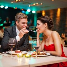Couple having a romantic dinner