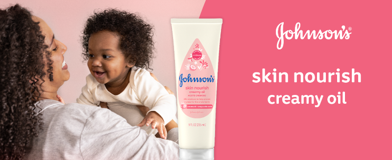 Johnson's Skin Nourish Creamy Oil, Gentle Formula, Suitable for the Whole Family