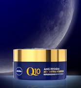 NIVEA Q10 Power 60 + Skin Anti-Wrinkle + Replenishing Night Cream (50 ml), Powerful Anti Ageing C...