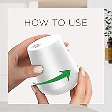 1. Twist to remove base cover and insert 3 AA batteries